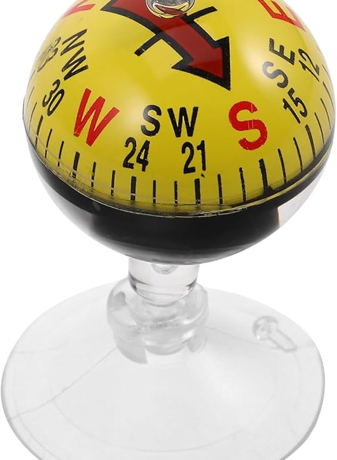 بوصلة محمولة للسيارة مع كوب شفط للملاحة في الهواء الطلق للمشي لمسافات طويلة وتنزه القوارب 38 مم - Image 1